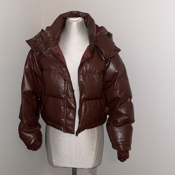 Boohoo brown puffer jacket - Picture 1 of 5
